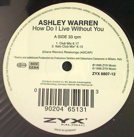Ashley Warren (2) - How Do I Live Without You
