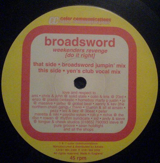Broadsword - Weekenders Revenge (Do It Right)