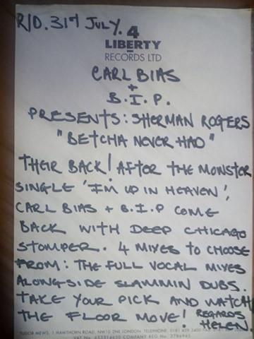 Carl Bias & B.I.P. - Betcha Never Had