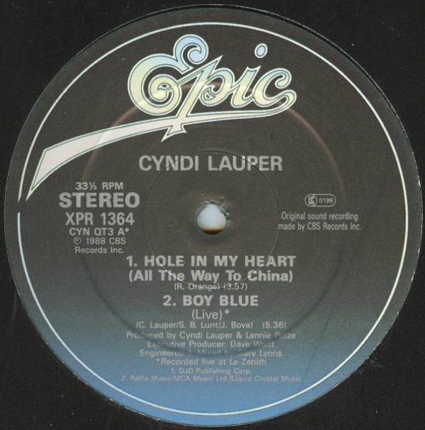 Cyndi Lauper - Hole In My Heart (All The Way To China)