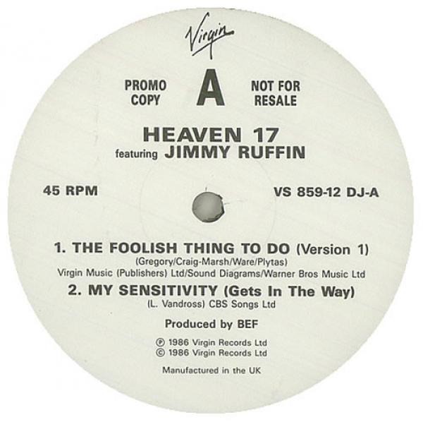 Heaven 17, Jimmy Ruffin - The Foolish Thing To Do
