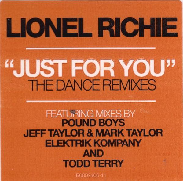 Lionel Richie - Just For You - The Dance Remixes