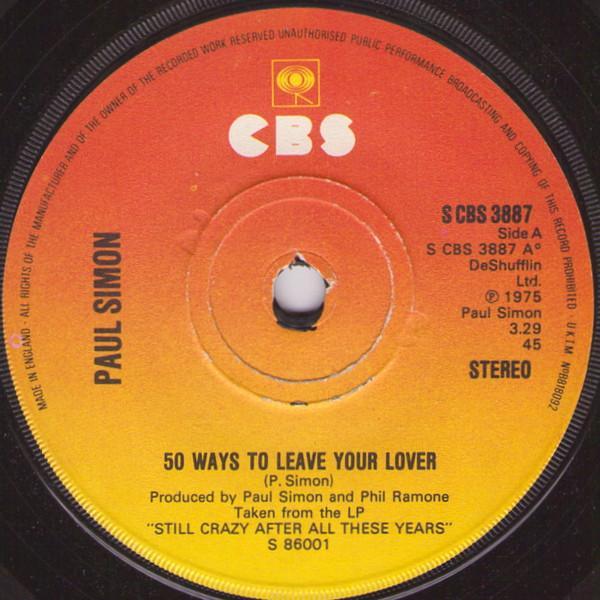 Paul Simon - 50 Ways To Leave Your Lover