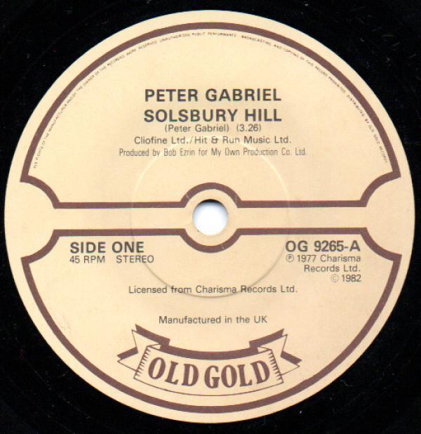 Peter Gabriel - Solsbury Hill / Games Without Frontiers