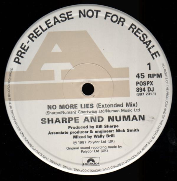 Sharpe & Numan - No More Lies